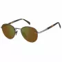 DAVID BECKHAM DB-1173-S-50L Okulary przeciwsłoneczne męskie złota metalowa oprawka brązowe szkła 51mm