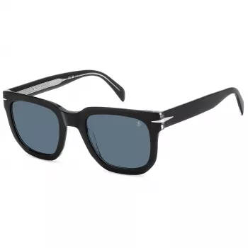 DAVID BECKHAM DB-7118-S-7C5 Męskie prostokątne okulary przeciwsłoneczne z acetatu Havana Brown 52mm