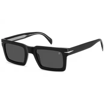 DAVID BECKHAM DB-7126-S-807 Okulary przeciwsłoneczne dla mężczyzn - czarna oprawka, szare szkła 51mm