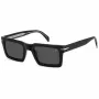 DAVID BECKHAM DB-7126-S-807 Okulary przeciwsłoneczne dla mężczyzn - czarna oprawka, szare szkła 51mm