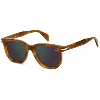 DAVID BECKHAM DB-7133-S-C9B Okulary przeciwsłoneczne prostokątne Havana Brown 52mm