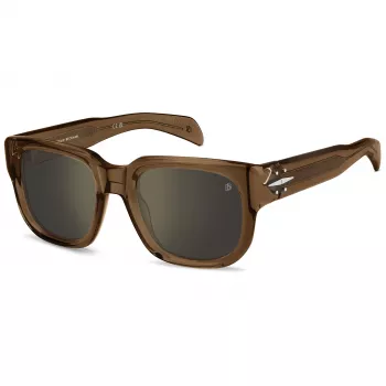 DAVID BECKHAM DB-7146-S-FMP Męskie polaryzowane okulary przeciwsłoneczne w kształcie kwadratu z lustrzanym wykończeniem, 53 mm