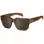 DAVID BECKHAM DB-7146-S-FMP Męskie polaryzowane okulary przeciwsłoneczne w kształcie kwadratu z lustrzanym wykończeniem, 53 mm