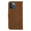 DBRAMANTE 1928 Copenhagen Slim Flip Case do Apple iPhone 13 Pro Max, skóra pełnoziarnista, jasnobrązowy, zapięcie magnetyczne, 3 kieszenie na karty, funkcja stojaka, obsługa ładowania bezprzewodowego