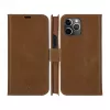 DBRAMANTE 1928 Copenhagen Slim Flip Case do Apple iPhone 13 Pro Max, skóra pełnoziarnista, jasnobrązowy, zapięcie magnetyczne, 3 kieszenie na karty, funkcja stojaka, obsługa ładowania bezprzewodowego