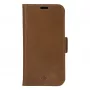 DBRAMANTE 1928 Copenhagen Slim Flip Case do Apple iPhone 13 Pro Max, skóra pełnoziarnista, jasnobrązowy, zapięcie magnetyczne, 3 kieszenie na karty, funkcja stojaka, obsługa ładowania bezprzewodowego