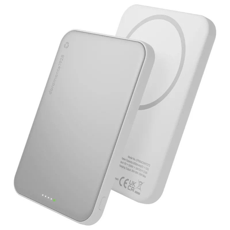 DBRAMANTE 1928 dbramante1928 rechargePowerBank5KWLSlimQi225wWHT Bezprzewodowy Power Bank 5000 mAh Biały