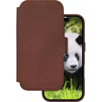 dbramante1928 Lynge Flip Case do telefonu komórkowego - kompatybilny z MagSafe - skóra naturalna - ciemny brąz - do Apple iPhone 17