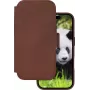 dbramante1928 Lynge Flip Case do telefonu komórkowego - kompatybilny z MagSafe - skóra naturalna - ciemny brąz - do Apple iPhone 17