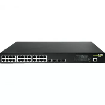 DCN S4200-28P-PL-SI-R2 Managed Layer 2 PoE+ Switch, 24x Gigabit PoE+ Ports, 4x SFP, 200W