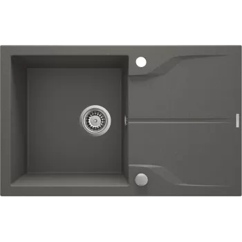 DEANTE 1-komorowy zlew granitowy z ociekaczem - Czarny (Nero) 780x435mm
