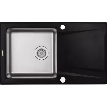 DEANTE 1-Komora Zlew z Ociekaczem z Konglomeratu Granitowego, Beżowy, 780x435 mm