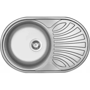 DEANTE 1-Bowl Stainless Steel Kitchen Sink with Drainer 780x430 mm Brushed