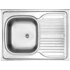 DEANTE 1-Bowl Steel Sink with Drainer on the Right Side - Overlay