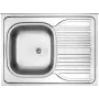 DEANTE 1-Bowl Steel Sink with Drainer on the Right Side - Overlay