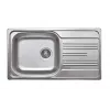 DEANTE ZEX 0113 Zlew jednokomorowy ze stali nierdzewnej z ociekaczem - wykończenie satynowe, 780x435 mm, wpuszczany