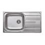 DEANTE ZEX 0113 Zlew jednokomorowy ze stali nierdzewnej z ociekaczem - wykończenie satynowe, 780x435 mm, wpuszczany