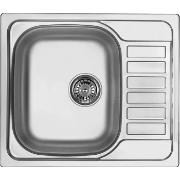 DEANTE 1-Bowl Steel Sink with Drainer, Stainless Steel, 780x435 mm, Satin Finish