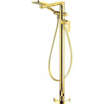 DEANTE Arnika Freestanding Bathtub Mixer with Shower Set - Polished Gold