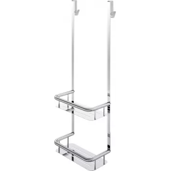 DEANTE Bamboo Shower Caddy z 2 Półkami i 2 Hakami - Wisząca Półka Nad Drzwi do Przechowywania w Łazience