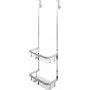 DEANTE Bamboo Shower Caddy z 2 Półkami i 2 Hakami - Wisząca Półka Nad Drzwi do Przechowywania w Łazience
