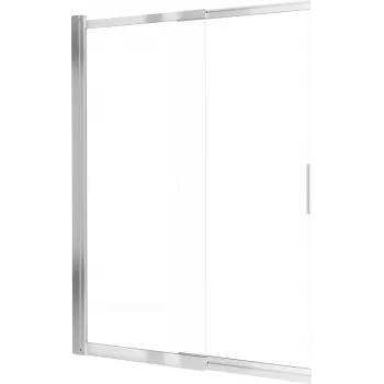 DEANTE Ekran wanny 100x140 cm, chrom, hartowane szkło bezpieczne, EOS PDD I