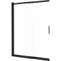 DEANTE Ekran wannowy 100x140 cm panel pojedynczy montowany na ścianie hartowane szkło bezpieczne rama aluminiowa matowa czerń