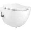 DEANTE CBP 6WPW Wiszący Bidet Toaletowy z Wbudowaną Baterią, Biały, Deska z Cichym Domknięciem