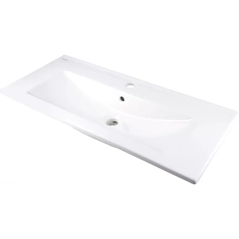 DEANTE Ceramic Basin Inset with Faucet Space White