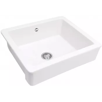 DEANTE Ceramiczny Zlew Farmerski 1-Komorowy Biały 595x470x220 mm