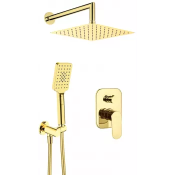DEANTE Ukryty Zestaw Prysznicowy Arnika Chrom 250mm Okrągły Deszczownica