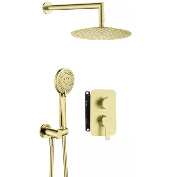 DEANTE Ukryty Zestaw Prysznicowy z Mieszaczem BOX - Chrom, Okrągły Deszczownica 250mm