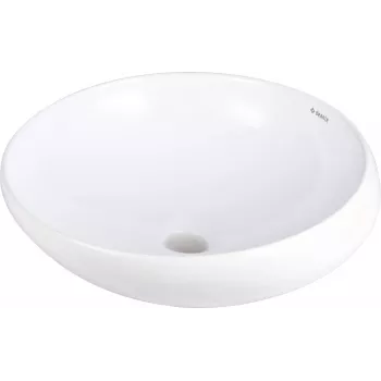 DEANTE Crea Asymetryczna Ceramiczna Umywalka Nablatowa Biała Błyszcząca