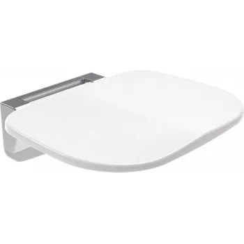 DEANTE Składane Siedzisko Ścienne - Białe, Nośność 150 kg, ABS i Aluminium