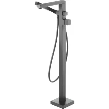 DEANTE Wolnostojąca Bateria Wannowa z Zestawem Prysznicowym Arnika Nero Matowa Czerń