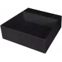 DEANTE Granitowy Kompozytowy Zlew Jednokomorowy z Otworem na Baterię - Pokrywa, Czarny, Minimalna Szerokość Szafki 45 cm