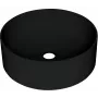 DEANTE Granitowa umywalka nablatowa 780x435mm Czarna Pojedyncza komora z ociekaczem