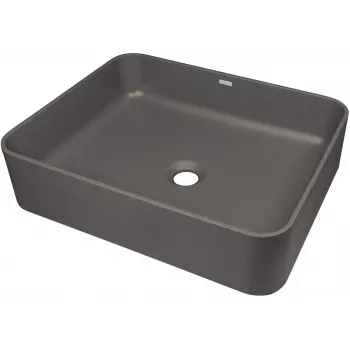 DEANTE Granitowy blatowy zlew umywalkowy Czarny 620x440mm