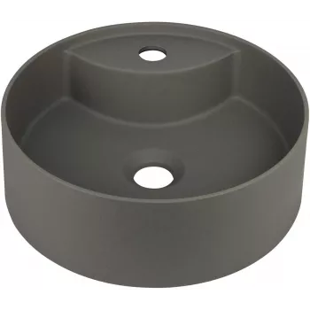 DEANTE Granitowa umywalka nablatowa z miejscem na baterię - Beż, 780x440mm