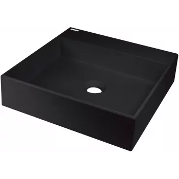 DEANTE Granitowy Zlew Nablatowy z Otworem na Baterię - 400x400 mm - Beżowy
