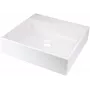 DEANTE Granitowa umywalka nablatowa z otworem na baterię - 400x400 mm Czarny Onyks