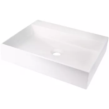 DEANTE Granitowa umywalka nablatowa z otworem na baterię - 500x400 mm antracytowy szary