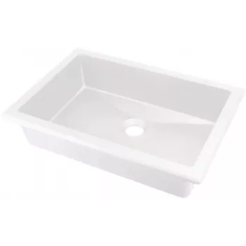 DEANTE Granitowa umywalka podblatowa/wpuszczana Beżowa 580x440 mm