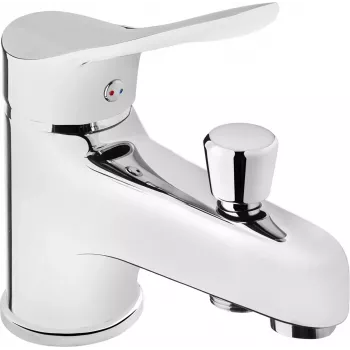 DEANTE KRAK BOJ 016L Wannowa bateria ścienna, chrom, mosiądz, z uchwytami krzyżowymi