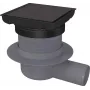 DEANTE Point Drain - Reversible - Odwodnienie punktowe ze stali nierdzewnej z suchym syfonem, 150x150 mm