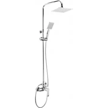 DEANTE Deszczowy System Prysznicowy z Pojedynczym Mieszaczem Dźwigniowym, Chrom, Głowica 250mm