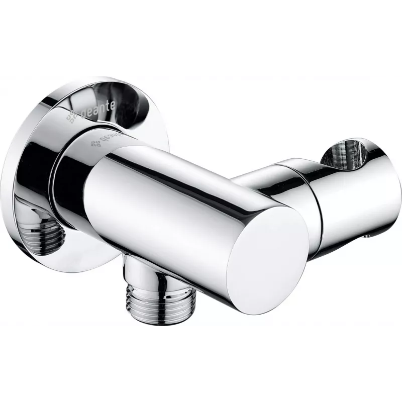 DEANTE Round Angled Connector with Handset Holder - Chrome
