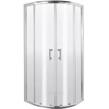 DEANTE Kabina prysznicowa półokrągła 80 cm, chrom, szkło przezroczyste