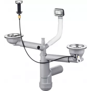 Syfon DEANTE do zlewozmywaka granitowego 1,5- i 2-komorowego - Space-Saver