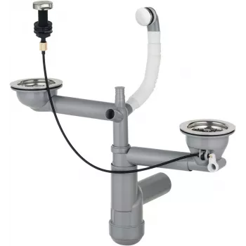 DEANTE Syfon do zlewozmywaka granitowego 1,5- i 2-komorowego - Space-Saver